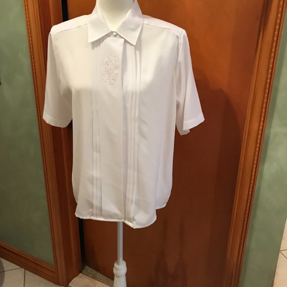 Yves St Claire Woman's Short Sleeve Blouse Vintage - Picture 5 of 8